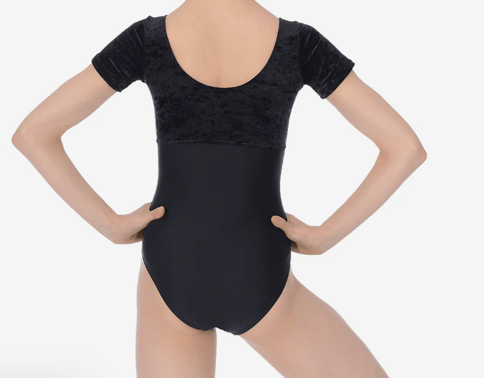 Teresa Short Sleeve Velour-Nylon/Lycra Leotard