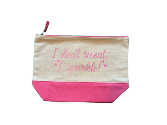 I dont sweat, i sparkle, Large Make-Up Bag